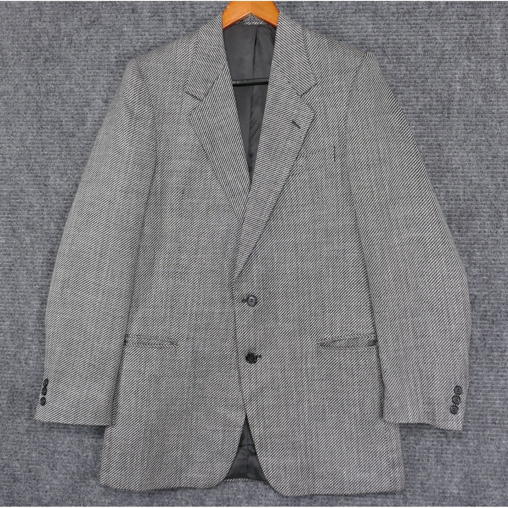 Vintage 90s Calvin Klein Made in Italy Linen Wool 38R Slim Runway Sport Coat